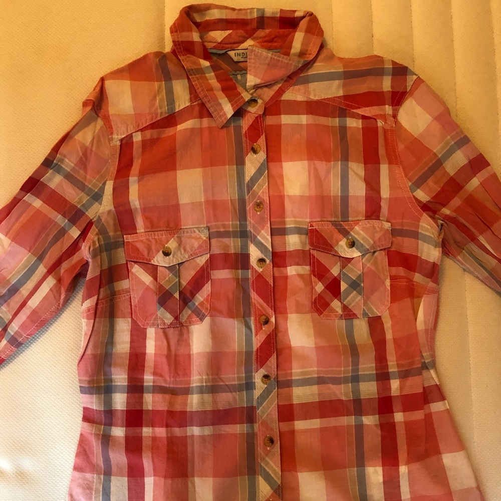 Checkered shirt indigo